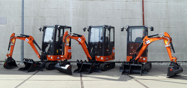 Mini-graafmachine 1.900 kg/diesel